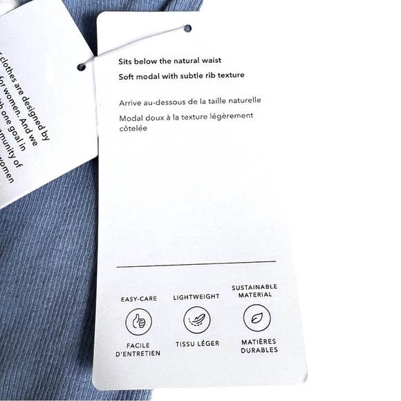 ATHLETA Light Blue Well Rested Rib Sleep Shorts - Picture 5 of 8